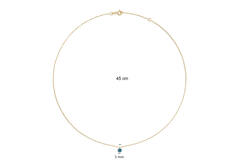  Colliers avec pierre - Ancre - 14k Or - 45cm
