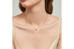  Necklaces with stone - Anchor - 14k Gold - 45cm