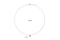  Necklaces with stone - Anchor - 14k Gold - 45cm