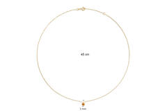  Necklaces with stone - Anchor - 14k Gold - 45cm
