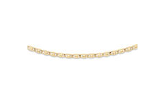  Spangenketten - Falkenauge - 14k Gold - 45cm