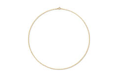  Spangenketten - Falkenauge - 14k Gold - 45cm