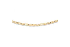 Link necklaces - Falcon’s eye - 14k Gold - 45cm