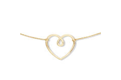  Collier - Hart - 14k Goud - 45cm