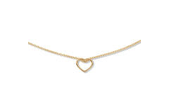  Halsketten mit Stein - Herz - 14k Gold - 45cm