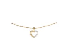  Collier - Hart - Anker - 14k Goud - 45cm