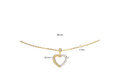  Collier - Hart - Anker - 14k Goud - 45cm