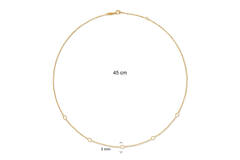  Schakelcollier - Druppel - Anker - 14k Goud - 45cm