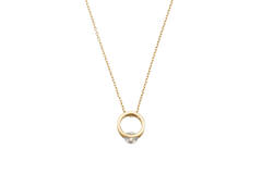  Collier - Rond - Anker - 14k Goud - 45cm