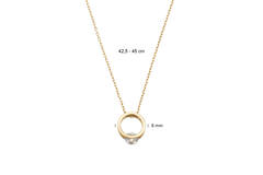  Collier - Rond - Anker - 14k Goud - 45cm