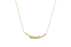  Necklaces with stone - 14k Gold - 45cm