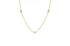  Colliers avec pierre - Bolletjes - Ancre - 14k Or - 60cm