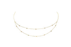  Collier - Bolletjes - Anker - 14k Goud - 45cm