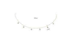  Collier - 6 Hangers - 14k Goud