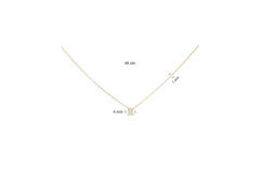  Necklaces with stone - Solitaire - Anchor - 14k Gold - 45cm