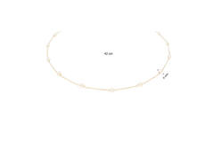  Parelcollier - Rond - Anker - 14k Goud - 42cm