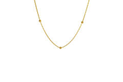  Halsketten mit Stein - Bolletjes - Anker - 14k Gold - 45cm