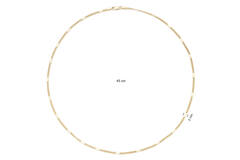  Schakelcollier - 14k Goud - 45cm