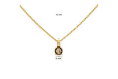  Collier - Rond - Palmier, Vossenstaart - 14k Goud - 45cm Elements of Love - 
