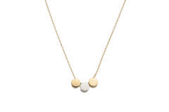  Halsketten mit Stein - 14k Gold - 45cm