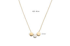  Halsketten mit Stein - 14k Gold - 45cm