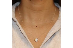  Necklaces with stone - 14k Gold - 45cm