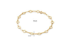  Bracelets à maillons - Maillon fantaisie - Rond - 6mm - 19cm