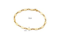  Link bracelets - Fantasy link - Oval - 4mm - 19cm