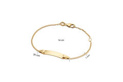  Bracelets gourmettes - Gourmette - Baby - 1mm - 14cm
