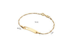  Plaatarmband - Figaro - Baby - 1mm - 14cm
