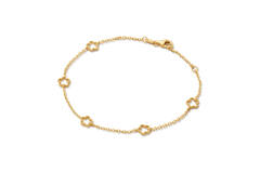  Schakelarmband - Anker - Bloem - 5mm - 19cm