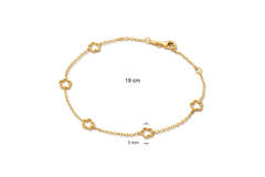  Schakelarmband - Anker - Bloem - 5mm - 19cm