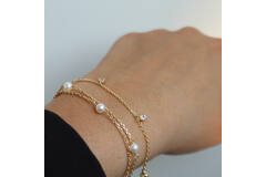  Gliederarmbänder - Anker - Rund - 3mm - 19cm
