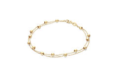  Gliederarmbänder - Anker - Bolletjes - 3mm - 19cm