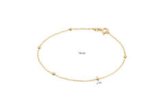  Gliederarmbänder - Anker - Bolletjes - 1mm - 19cm