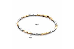  Gliederarmbänder - Elegant Strength - Anker - 3mm - 19cm