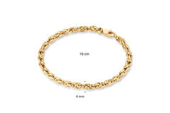  Link bracelets - Elegant Strength - Kings link - 4mm - 19cm