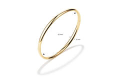  Bangle - Golden Armour Bangles - Ovaal - 3mm - Ø 62mm