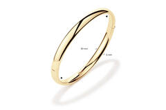  Armreifen - Golden Armour Bangles - Oval - 6mm - Ø 60mm