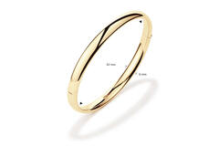  Bangles - Golden Armour Bangles - Oval - 6mm - Ø 62mm