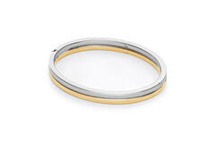  Bracelets - Golden Armour Bangles - 6mm - Ø Medium (60 mm)