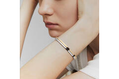  Bracelets - Golden Armour Bangles - 6mm - Ø Medium (60 mm)