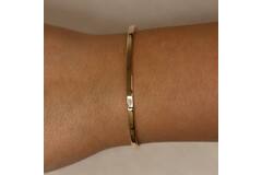  Bangle - Golden Armour Bangles - Scharnier - Vierkant - 3mm - Ø 58mm