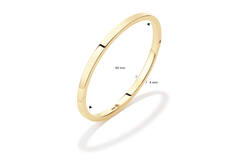  Armreifen - Golden Armour Bangles - Quadrat - 4mm - Ø 60mm