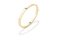  Bracelets - Golden Armour Bangles - Charnière - Carré - 5mm - Ø 60mm