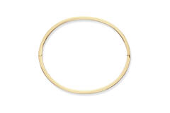 Bracelets - Golden Armour Bangles - Charnière - Carré - 5mm - Ø 60mm