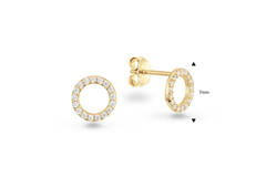  Boucles d'oreilles à puces Zircone - 