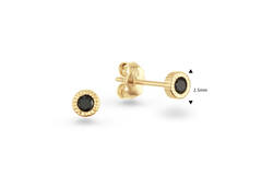  Ear studs - Round Zirconia - 