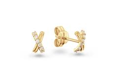  Oorstekers - Kruis Zirkonia - 