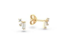  Boucles d'oreilles à puces - Fantasie Zircone - 